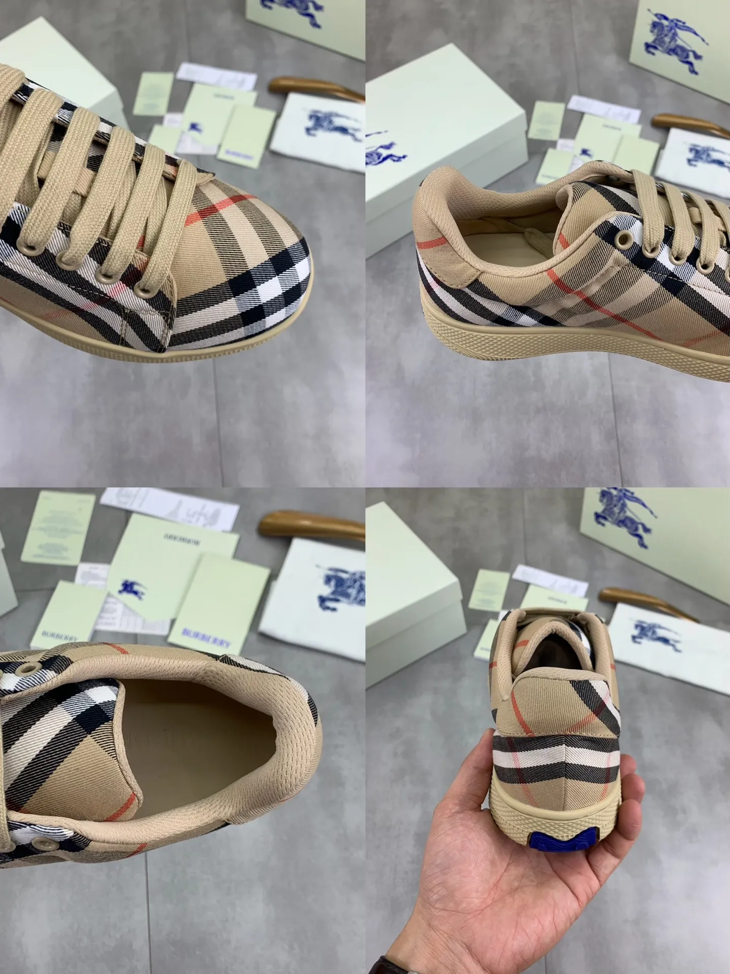Factory price P580 [BURBERRY] Burberry - High-end quality original order - Upper: imported 🔝 original material - Lining: cowhide lining, feet; water-dyed cowhide - Outsole: ultra-light TPR rubber; two-color molded outsole - Super high quality control · Fine workmanship: highlighted (high-end, extravagance, grade) -Size: 38-46 (Male 38 46 can be customized) · Color: 4️⃣ colors available